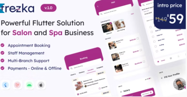 Flutter Solution for Salon and Spa Business