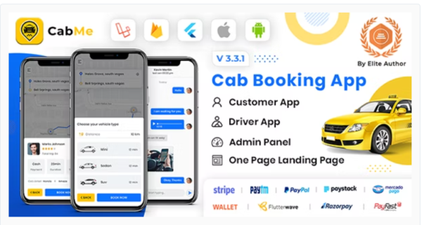 Flutter Complete Taxi Booking Solution