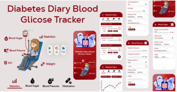 Diabetes Diary - Blood Glucose - Blood Sugar Diary Tracker