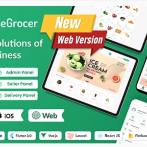 Online Multi Vendor Grocery Store, eCommerce Marketplace Flutter Full App with Admin Panel