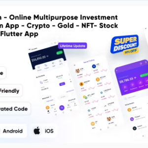 Crowwn - Online Multipurpose Investment Platform App - Crypto - Gold - NFT- Stock Market Flutter App