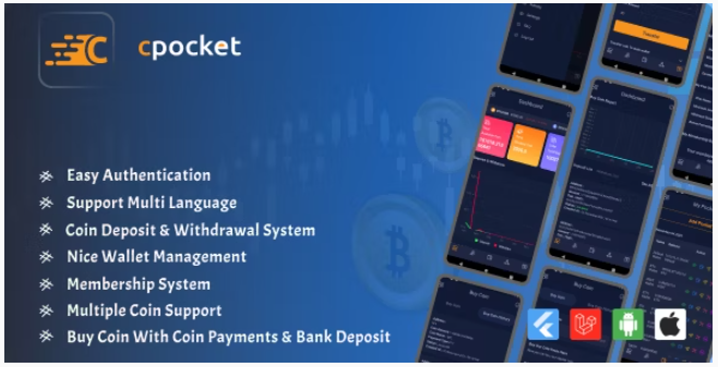 Cpocket – CryptoCurrency Wallet Flutter App – Buy Apps, Themes, UI ...