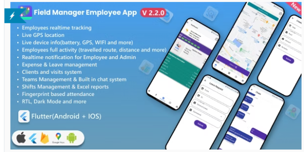 Employee App for Field Manager SaaS & non SaaS