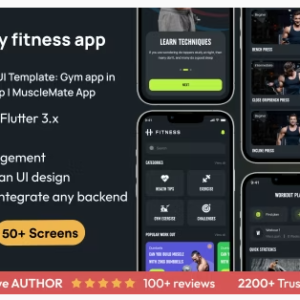 Gymbody Workout App UI Template: Gym app in Flutter(Android, iOS) App | MuscleMate App