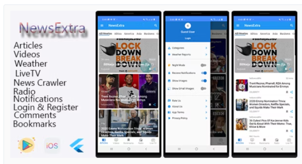 NewExtra Flutter App For Android & IOS