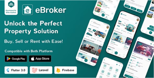 Real Estate Property Buy-Rent-Sell Flutter app with Laravel Admin Panel