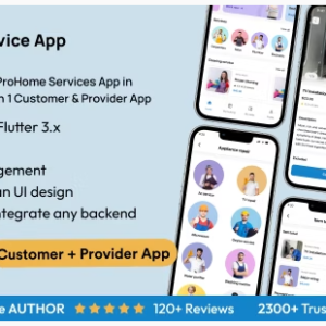 SmileHandyy Template: ProHome Services App in Flutter(Android, iOS) | 2 in 1 Customer & Provider App