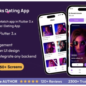 TenderTalks: Socialize & Match app in Flutter 3.x (Android, iOS) UI template | Dating App