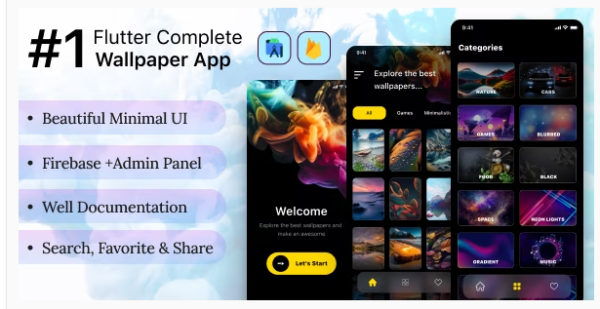 WallPaper App Using Fluter, Backend Firebase