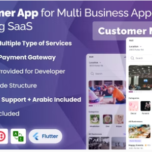 Customer App User App for Multi Business Appointment Booking SaaS Marketplace System