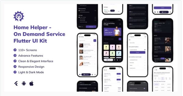 Home Helper On-Demand Service Flutter UI Kit