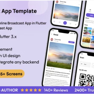 StreamWave UI template: Online Broadcast App in Flutter (Android. iOS) | ChannelCast App