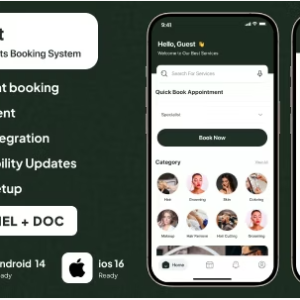 Salon Slot : Salon Appointment Booking, Service Management app | Flutter | Android iOS | Admin Panel