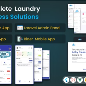 Laundry Boss - Laundry Solution Mobile App with web Admin Panel, Website, Rider App