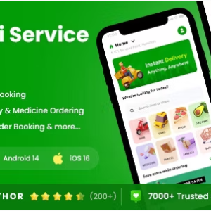 8 in1 Multi-service App Template | Cab Booking| Handyman| eCommerce | Pharmacy | Delivery | DeliGo