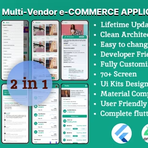 Explore Multi-Vendor e-Eommerce Flutter App UI Kit Template