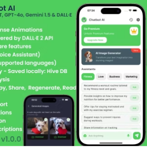 Flutter Chatbot AI - Powered by ChatGPT, GPT-4o & Gemini 1.5 | Image Generator | Voice Assistant