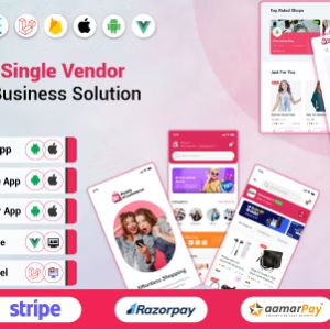 Ready ecommerce - Complete Multi Vendor e-Commerce Mobile App, Website, Rider App with Seller App