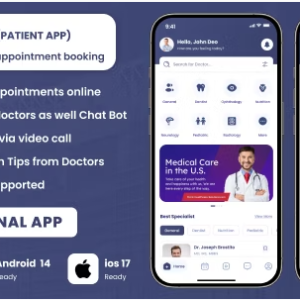 Dr.Plus - Online Doctor Appointment booking & Diagnostic, Multi-Vendor App with Admin Panel