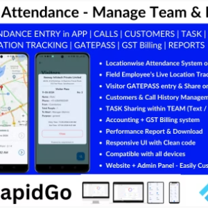 RapidGo - Attendance App - Visitor Gate Pass - Location Tracking - Tasks