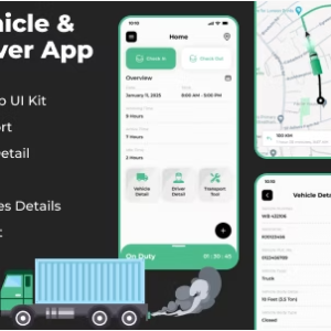 TrackDrive - Flutter Mobile App UI Kit for Truck/Vehicle Driver Application