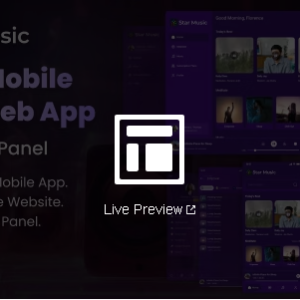 Star Music - Complete Music Player App, Web Admin panel with website