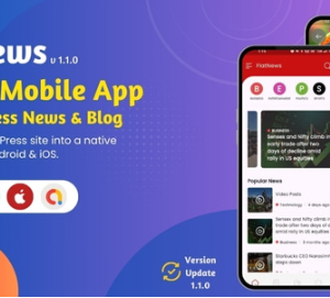 FlatNews Flutter Mobile App for WordPress News & Blog